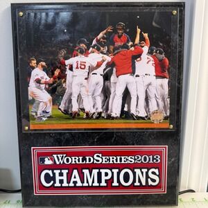 Boston Red Sox 2013 World Series Champions Plaque Photo File MLB Hologram 12x15